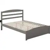 Warren Queen Bed with Footboard in Grey Finish