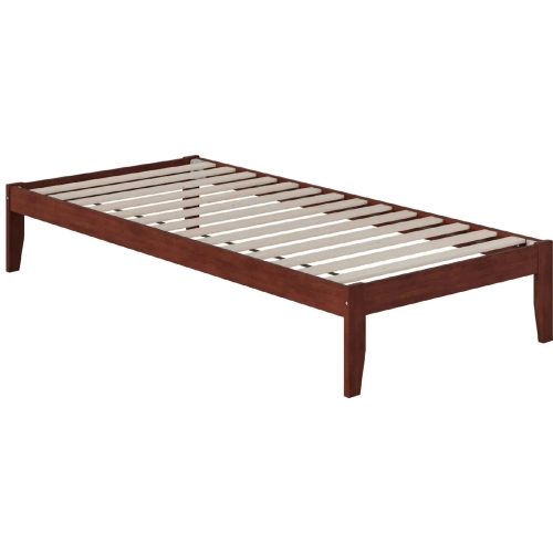 Colorado Twin Extra Long Bed with USB Turbo Charger in Walnut