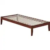 Colorado Twin Extra Long Bed with USB Turbo Charger in Walnut