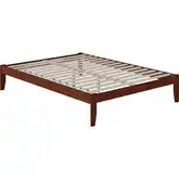 Colorado Queen Bed with USB Turbo Charger in Walnut