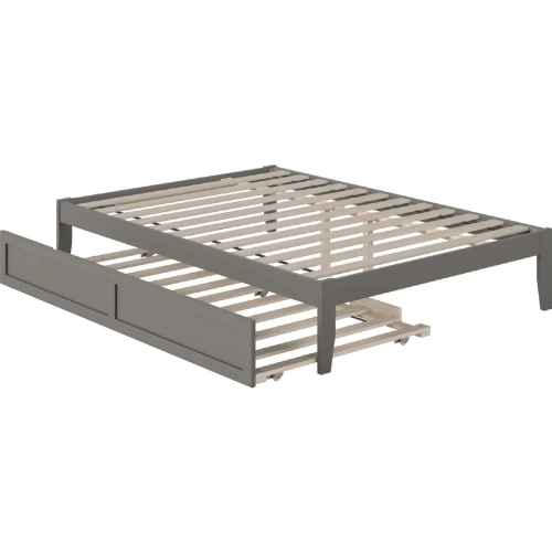 Colorado Full Bed with USB Turbo Charger & Twin Trundle in Grey