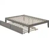 Colorado Full Bed with USB Turbo Charger & Twin Trundle in Grey