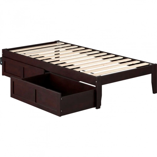 Colorado Twin Bed with 2 Drawers in Espresso