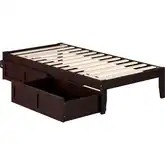 Colorado Twin Bed with 2 Drawers in Espresso