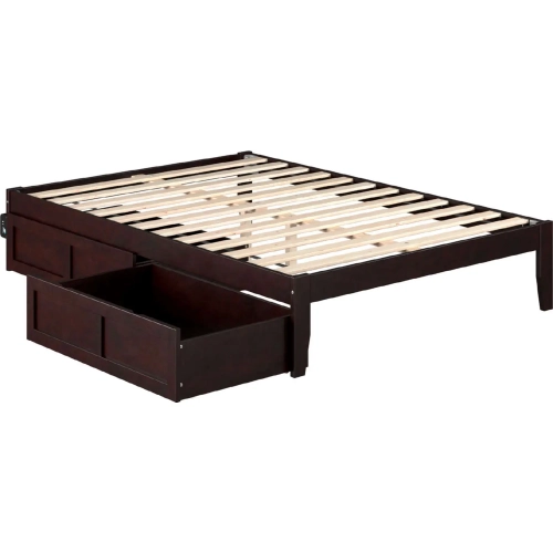 Colorado Full Bed with 2 Drawers in Espresso