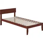 Boston Twin Extra Long Bed in Walnut