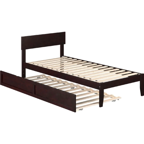 Boston Twin XL Bed with Twin XL Trundle in Espresso