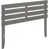 Oxford Queen Headboard with USB Turbo Charger in Grey