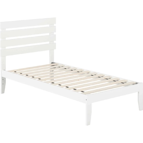 Oxford Twin Bed with USB Turbo Charger in White