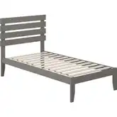 Oxford Twin Bed with USB Turbo Charger in Grey