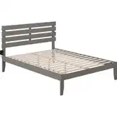 Oxford Queen Bed with USB Turbo Charger in Grey