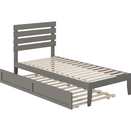 Oxford Twin Extra Long Bed with USB Turbo Charger & Trundle in Grey