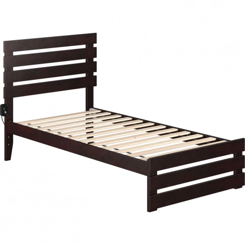 Oxford Twin Bed with Footboard in Espresso Finish