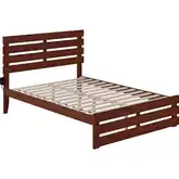 Oxford Full Bed with Footboard & USB Turbo Charger in Walnut