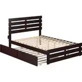 Oxford Full Bed with Footboard & Twin Trundle in Espresso Finish