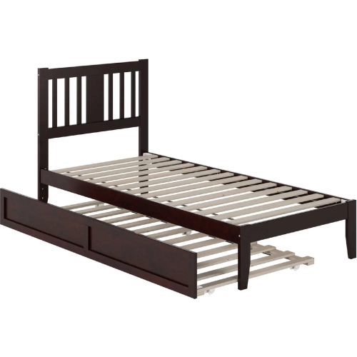 Tahoe Twin XL Bed with Twin XL Trundle in Espresso Finish Wood