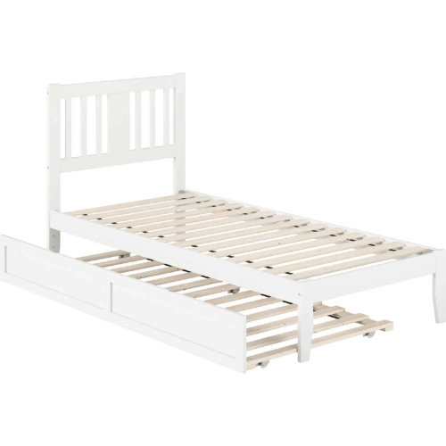 Tahoe Twin XL Bed with USB Turbo Charger & Twin XL Trundle in White