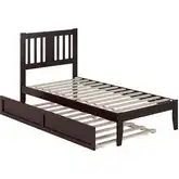 Tahoe Twin Bed with Twin Trundle in Espresso Finish Wood