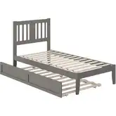 Tahoe Twin Bed with USB Turbo Charger & Twin Trundle in Grey