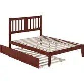 Tahoe Full Bed with USB Turbo Charger & Twin Trundle in Walnut