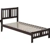 Tahoe Twin XL Bed with Footboard in Espresso Finish Wood