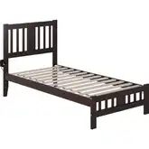 Tahoe Twin Bed with Footboard in Espresso Finish Wood