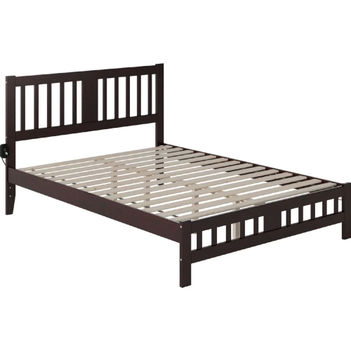 Tahoe Queen Bed with Footboard in Espresso Finish Wood