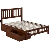 Tahoe Full Bed with Footboard & 2 Drawers in Walnut Finish