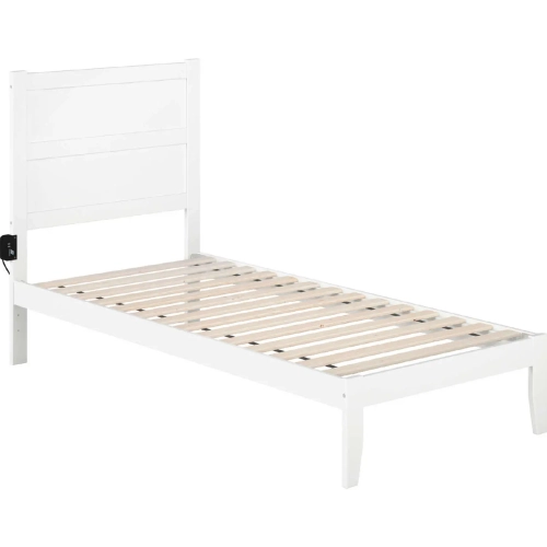 NoHo Twin XL Bed in White Finish