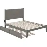 NoHo Queen Bed with Twin XL Trundle in Grey Finish