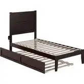 NoHo Twin Bed with Twin Trundle in Espresso Finish Wood
