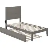 NoHo Twin Bed with Twin Trundle in Grey Finish