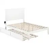 NoHo Full Bed with Twin Trundle in White Finish