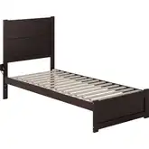 NoHo Twin XL Bed with Footboard in Espresso Finish Wood