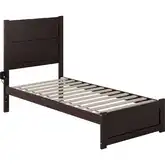 NoHo Twin Bed with Footboard in Espresso Finish Wood