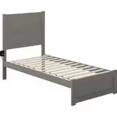 NoHo Twin Bed with Footboard in Grey Finish