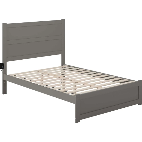 NoHo Full Bed with Footboard in Grey Finish
