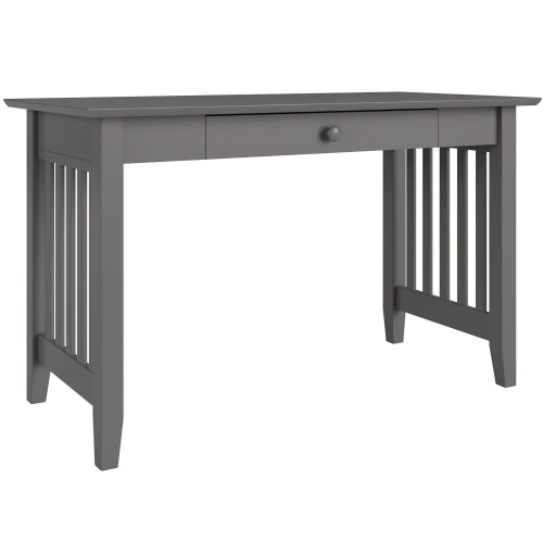 Mission Desk with Drawer in Grey Wood