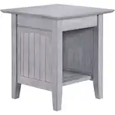 Nantucket End Side Table in Driftwood Finish