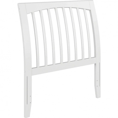 Orleans Twin Sleigh Slat Headboard with USB in White Finish Wood