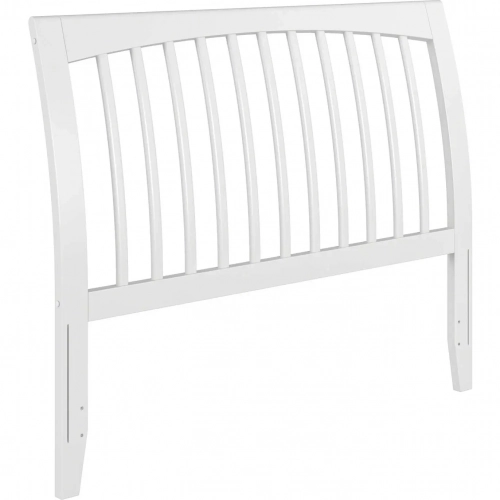 Orleans Full Sleigh Slat Headboard with USB in White Finish Wood