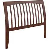Orleans Full Sleigh Slat Headboard with USB in Walnut Finish Wood