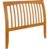 Orleans Full Sleigh Slat Headboard with USB in Light Toffee Finish Wood