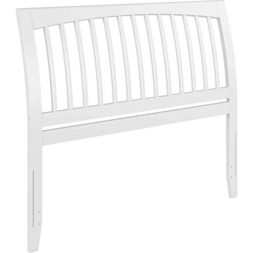 Orleans Queen Sleigh Slat Headboard with USB in White Finish Wood