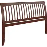 Orleans King Sleigh Slat Headboard with USB in Walnut Finish Wood