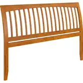 Orleans King Sleigh Slat Headboard with USB in Light Toffee Finish Wood
