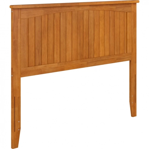 Nantucket Full Panel Headboard with USB in Light Toffee Finish Wood