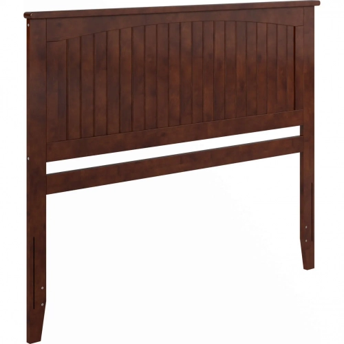 Nantucket Queen Panel Headboard with USB in Walnut Finish Wood
