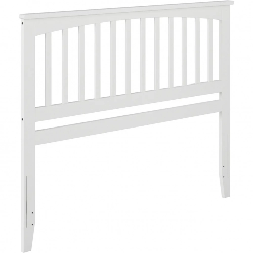 Mission Queen Headboard in White Wood