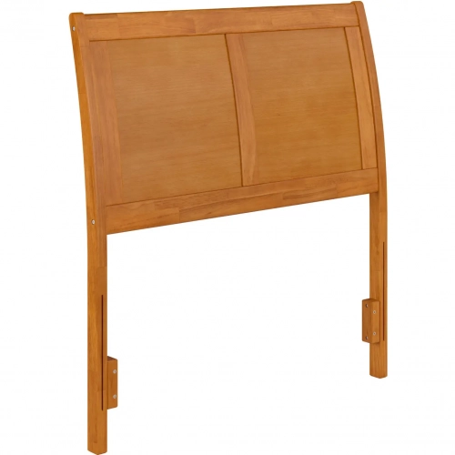 Portland Twin Sleigh Panel Headboard in Light Toffee Wood